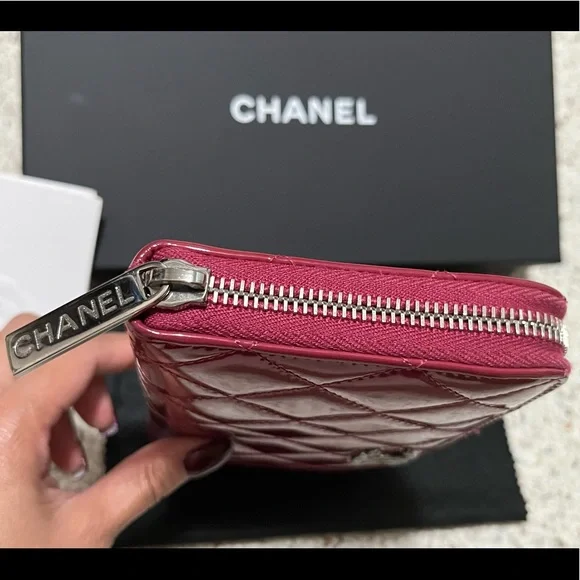 Authentic Chanel patent quilted long wallet with complete inclusion - Picture 11 of 16